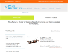 Tablet Screenshot of jayamelectronics.com